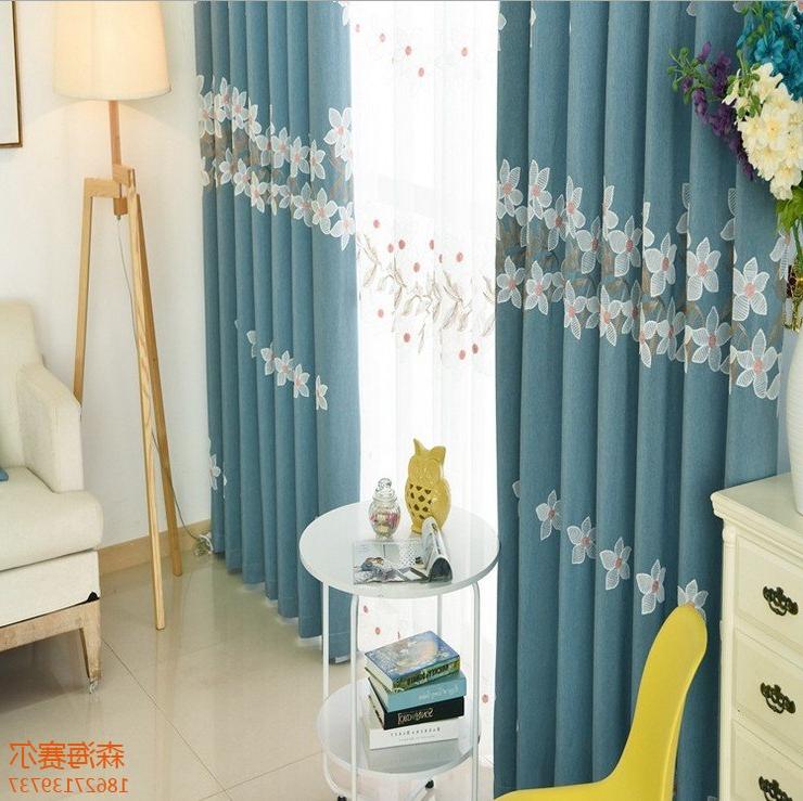 Embroidered home curtain